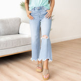 Freya Wide Leg Cropped Denim - Vervet