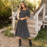 Delilah Dress - Black Floral
