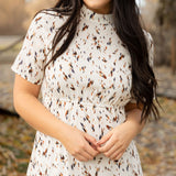 Gigi Dress - Cream Paint Brush