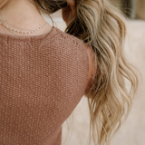 August Tie Up Vest - Camel