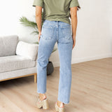 Sloane High Rise Straight Denim - Vervet