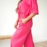 Esme Loungewear Set - Hot Pink
