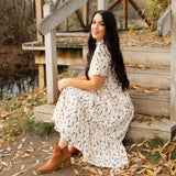 Gigi Dress - Cream Paint Brush