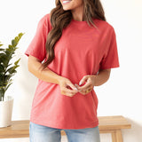 Boyfriend Tee - Raspberry