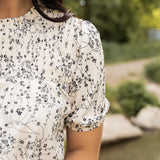 Aspen Blouse - Cream/Black Floral