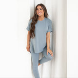 Maddie Microfiber Set - Blue Gray