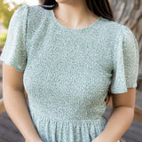 Birdie Dress - Light Jade Floral
