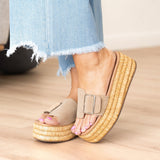 Wanika Wedges - Sandstone