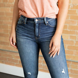 Liv High Rise Cuffed Ankle Skinny - KanCan