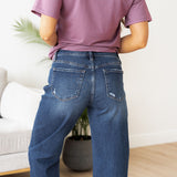 Hallie Barrel Leg Denim - Vervet