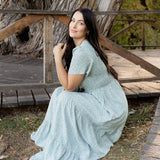 Birdie Dress - Light Jade Floral