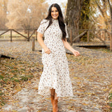 Gigi Dress - Cream Paint Brush