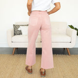 Zoe Wide Leg Cropped Jeans - Vervet