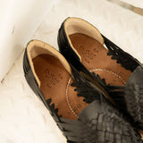 Ana Huarache Flats - Black