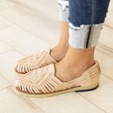 Ana Huarache Flats - Crema Natural