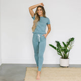 Gracie Jogger Set - Dusty Blue
