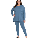 Ellie Microfiber Set - Dusty Blue