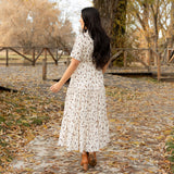 Gigi Dress - Cream Paint Brush