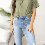 Sloane High Rise Straight Denim - Vervet