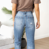 Esther High Rise Straight Leg Denim - Vervet