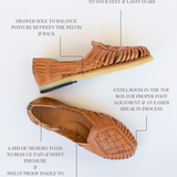 Ana Huarache Flats - Crema Natural