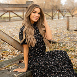 PREORDER - Gigi Dress - Black Paint Brush - ESTIMATED SHIP DATE 11/14