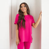 Maddie Microfiber Set - Bright Raspberry
