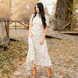 Gigi Dress - Cream Paint Brush