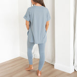 Maddie Microfiber Set - Blue Gray