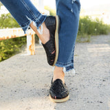 Ana Huarache Flats - Black