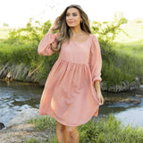 Carmen Dress - Dusty Melon