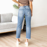 Esther High Rise Straight Leg Denim - Vervet