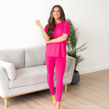 Chloe Loungewear Set - Bright Raspberry