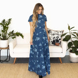 Rachel Dress - Blue Floral
