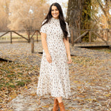 Gigi Dress - Cream Paint Brush