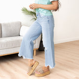 Freya Wide Leg Cropped Denim - Vervet