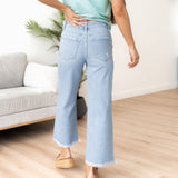 Freya Wide Leg Cropped Denim - Vervet