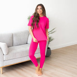 Chloe Loungewear Set - Bright Raspberry