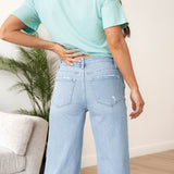 Freya Wide Leg Cropped Denim - Vervet