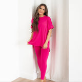 Maddie Microfiber Set - Bright Raspberry