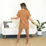 Maddie Microfiber Set - Deep Camel