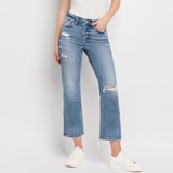 Penn Cropped Straight Jeans - Vervet