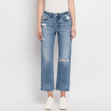Penn Cropped Straight Jeans - Vervet