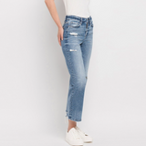 Penn Cropped Straight Jeans - Vervet