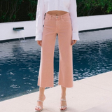 Zoe Wide Leg Cropped Jeans - Vervet