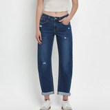 Hallie Barrel Leg Denim - Vervet