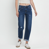 Hallie Barrel Leg Denim - Vervet
