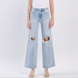Sienna High Rise Wide Leg Denim - Vervet