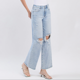 Sienna High Rise Wide Leg Denim - Vervet