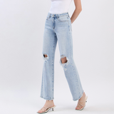 Sienna High Rise Wide Leg Denim - Vervet